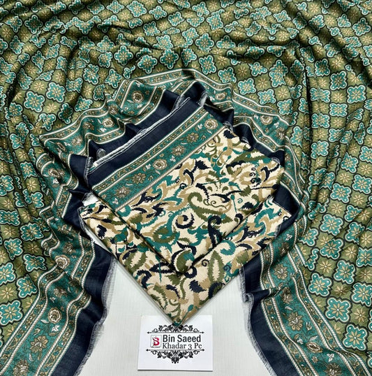 Bin Saeed Khaddar 3 Piece – Luxury Winter Suit 2025