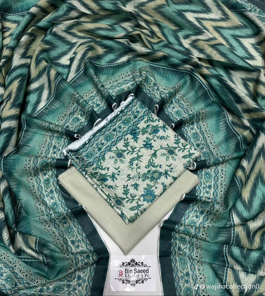 Bin Saeed Khaddar 3 Piece – Luxury Winter Suit 2025