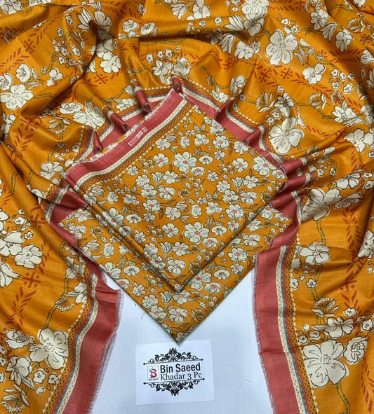 Premium Bin Saeed Embroidered Khaddar – Soft Feel Fabric