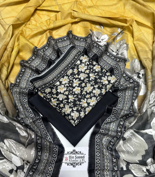 Premium Bin Saeed Embroidered Khaddar – Soft Feel Fabric